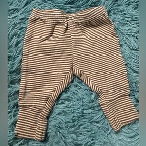 Child of Mine Tan and White Striped Leggings